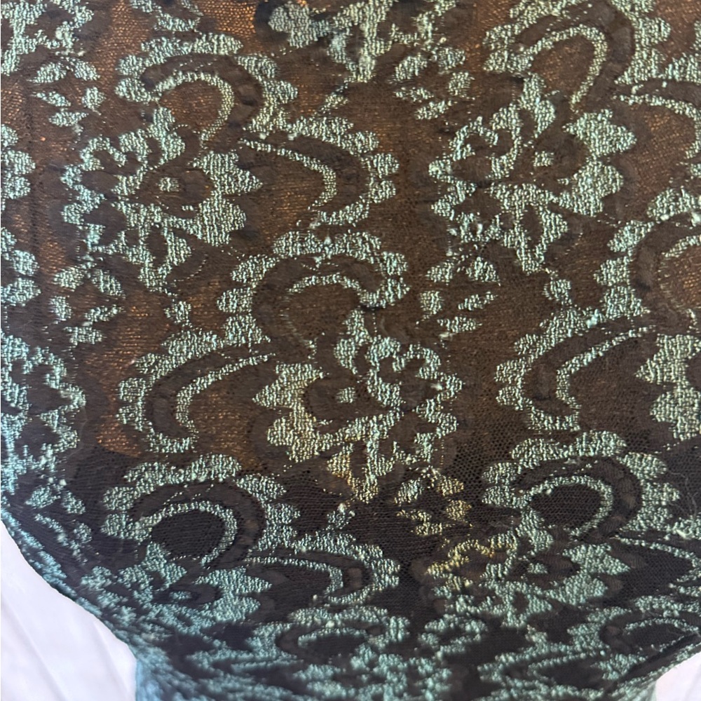 All that Jazz Black and Teal Vintage Lace Dress - Picture 2 of 9
